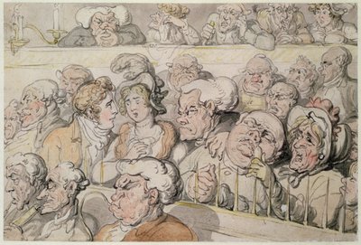 At the Theatre, In the Pit by Thomas Rowlandson